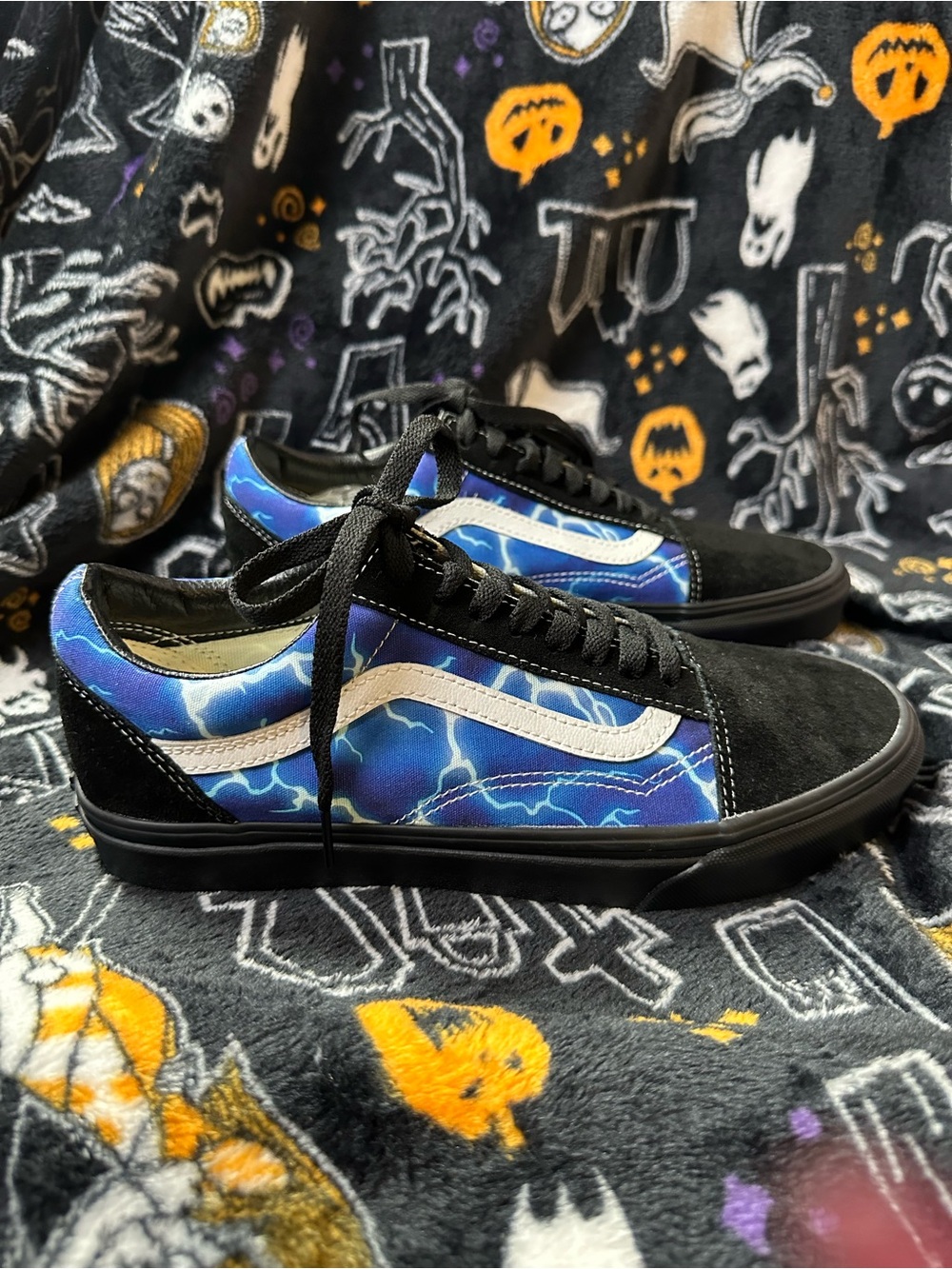Vans Old Skool Blue Lightning Skate Sneakers